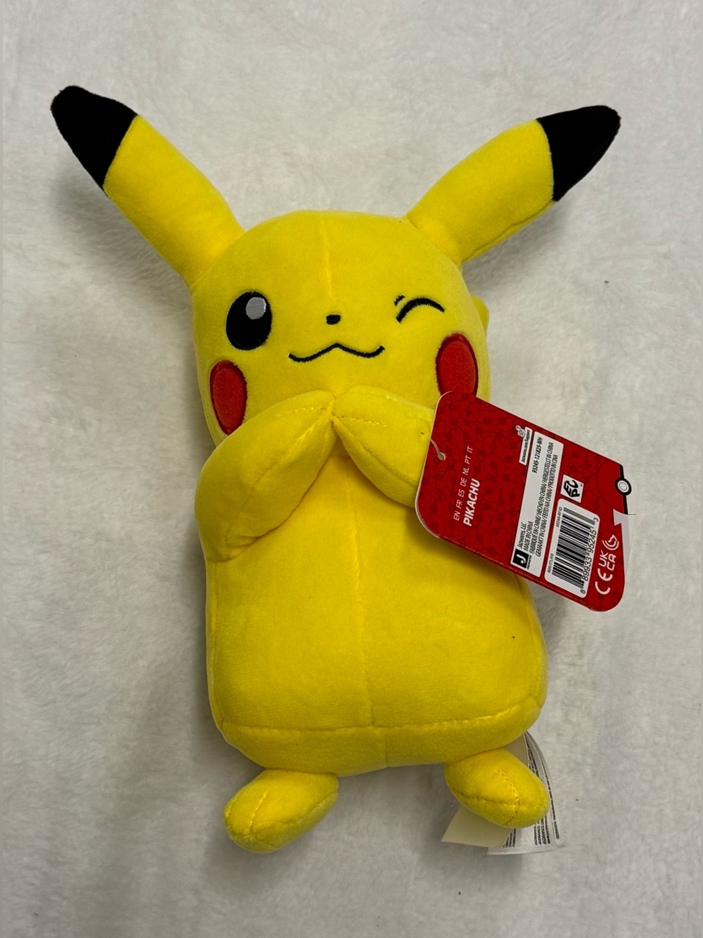 NWT Pokemon Yellow Pikachu Winking Plush